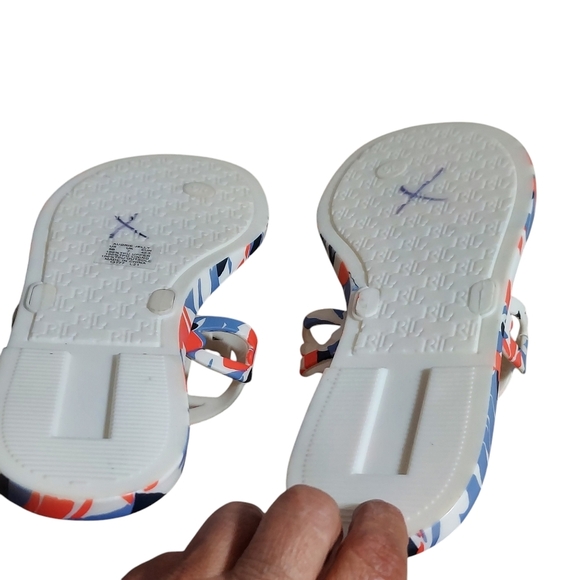 Ralph Lauren Audrie Floral Logo Front Jelly Sandals - Picture 15 of 16